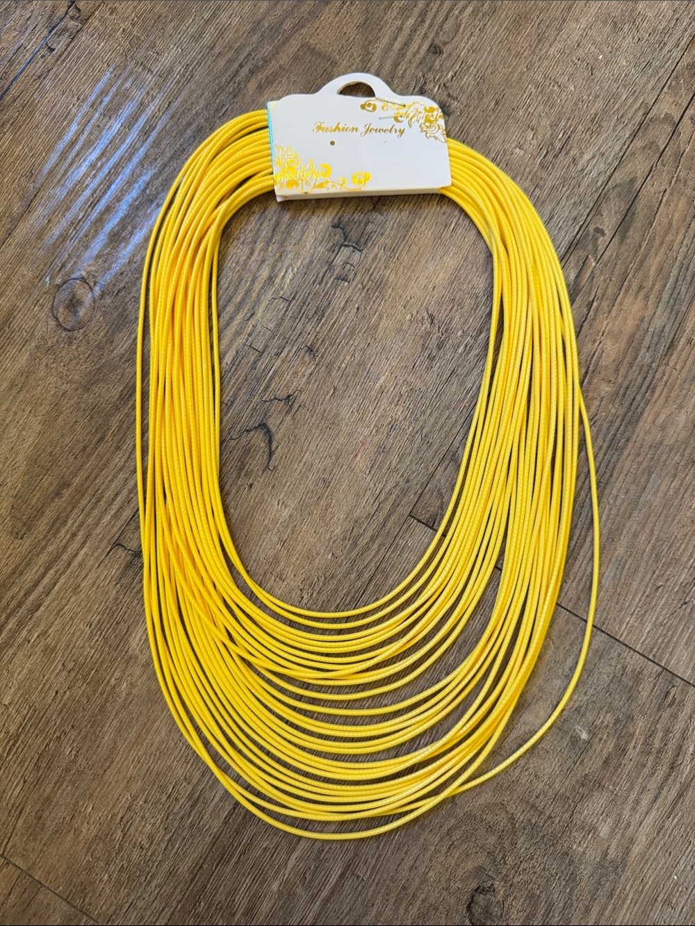 Fashion Jewelry Multi-Strand Yellow Necklace